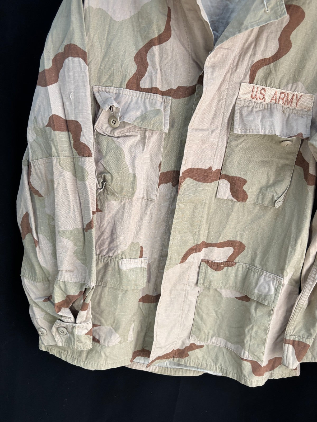 Gulf War US Army DCU Camouflaged Combat Field Coat/Jacket - Large/ Long - The Militaria Shop