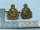 Original British Army Kings Crown Royal Army Ordnance Corps Collar Badges - The Militaria Shop