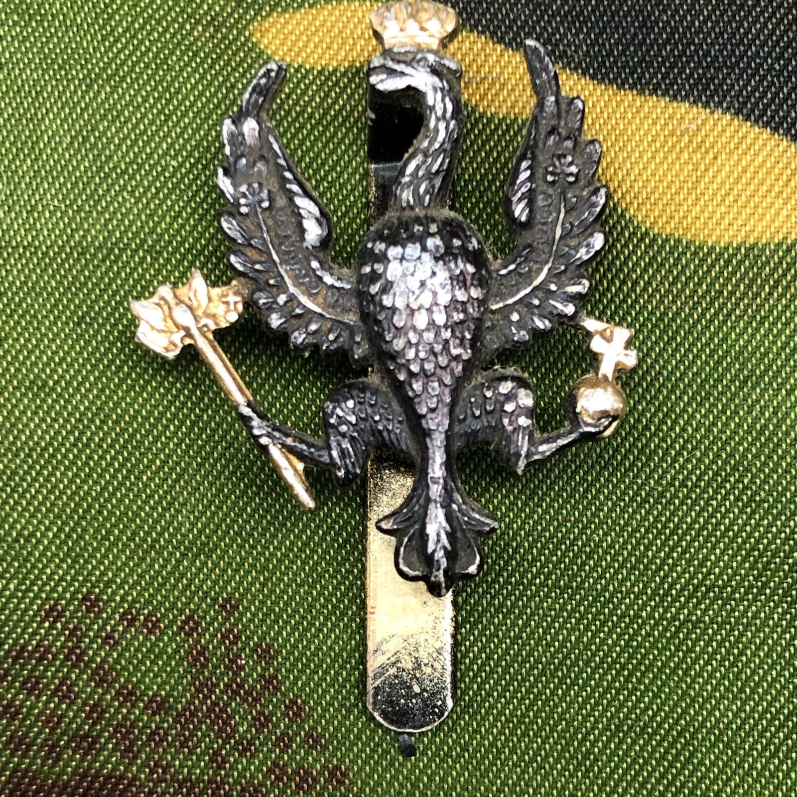 Genuine British Army Staybrite Cap Badge - 14th/20th King's Hussars - The Militaria Shop