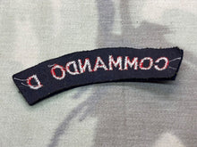 Load image into Gallery viewer, British Army - Commando D Regiment Shoulder Title - Reproduction
