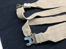 Load image into Gallery viewer, Original WW2 British Army 37 Pattern Khaki L-Straps Webbing - Wartime Dated 1940
