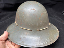 Load image into Gallery viewer, Original WW2 British Civil Defence Civillian Zuckerman Helmet -Medium 1941 Dated
