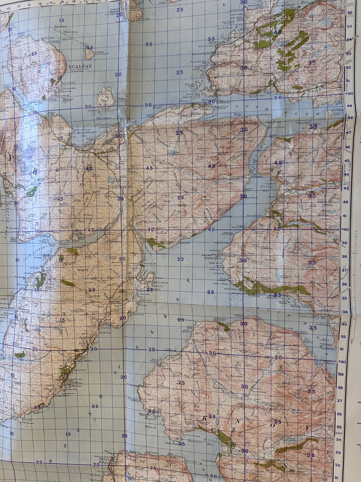 Original WW2 British Army GSGS Map of Scotland - Sound of Sleat - The Militaria Shop