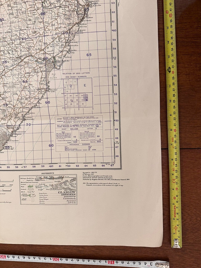 Original WW2 British Army GSGS OS Map of Great Britain - Peterhead - The Militaria Shop