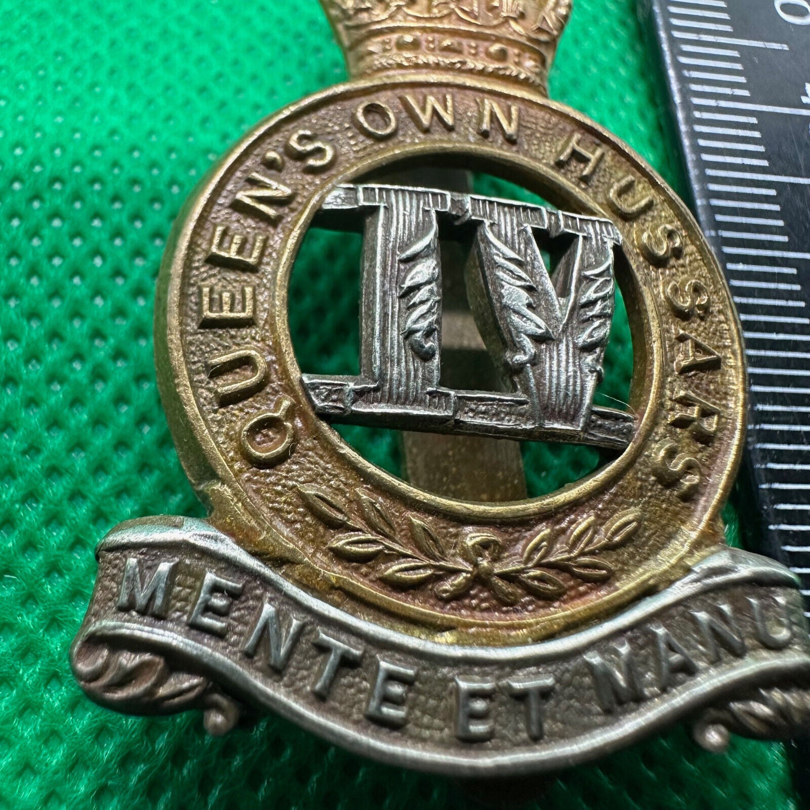 Original British Army Queen's Own Hussars Regiment Cap Badge - The Militaria Shop