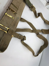 Charger l&#39;image dans la galerie, Original British Army WW2 37 Pattern Belt &amp; Shoulder Straps Set - 42&quot; Waist
