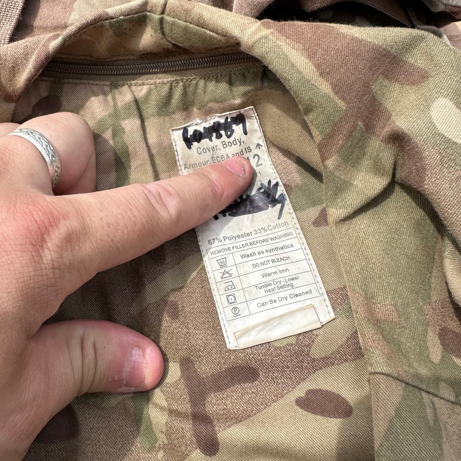 Genuine British Army ECBA / IS MTP Body Armour Cover Vest - Size 180/104 - The Militaria Shop