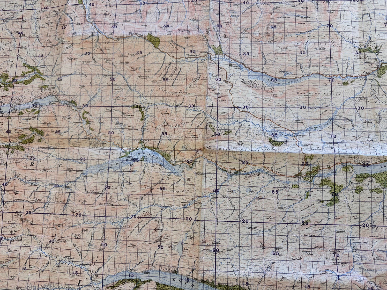 Original WW2 British Army GSGS Map of Scotland - Glen Shiel & Glen Garry - The Militaria Shop