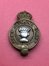 Load image into Gallery viewer, Original WW2 British Army Catering Corps Kings Crown Cap Badge
