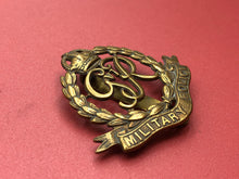 Load image into Gallery viewer, Original WW2 British Army Royal Military Police George VI Cap Badge
