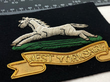 Load image into Gallery viewer, British Army Bullion Embroidered Blazer Badge - West Yorkshire Regiment
