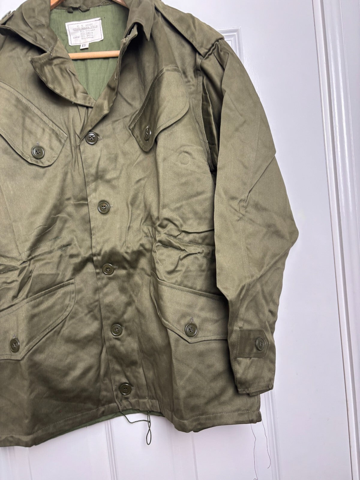 Genuine Unissued U.S Army OD Green Coat Mans Field Jacket Size ES - The Militaria Shop