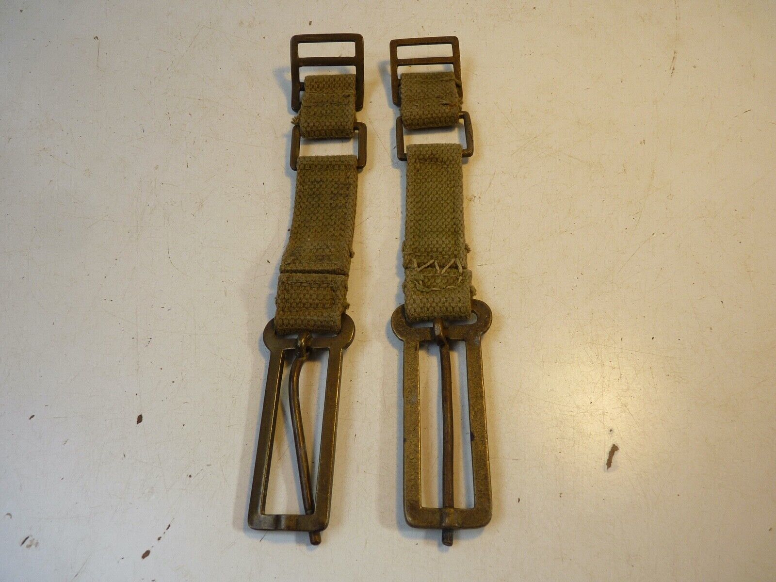 Genuine WW2 British Army 37 Pattern Webbing Brace Adaptors - Your choice of pair - The Militaria Shop