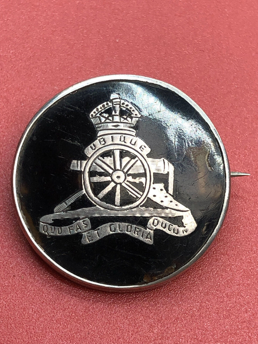 Original WW1 British Army Royal Artillery Hallmarked Silver Sweetheart Brooch