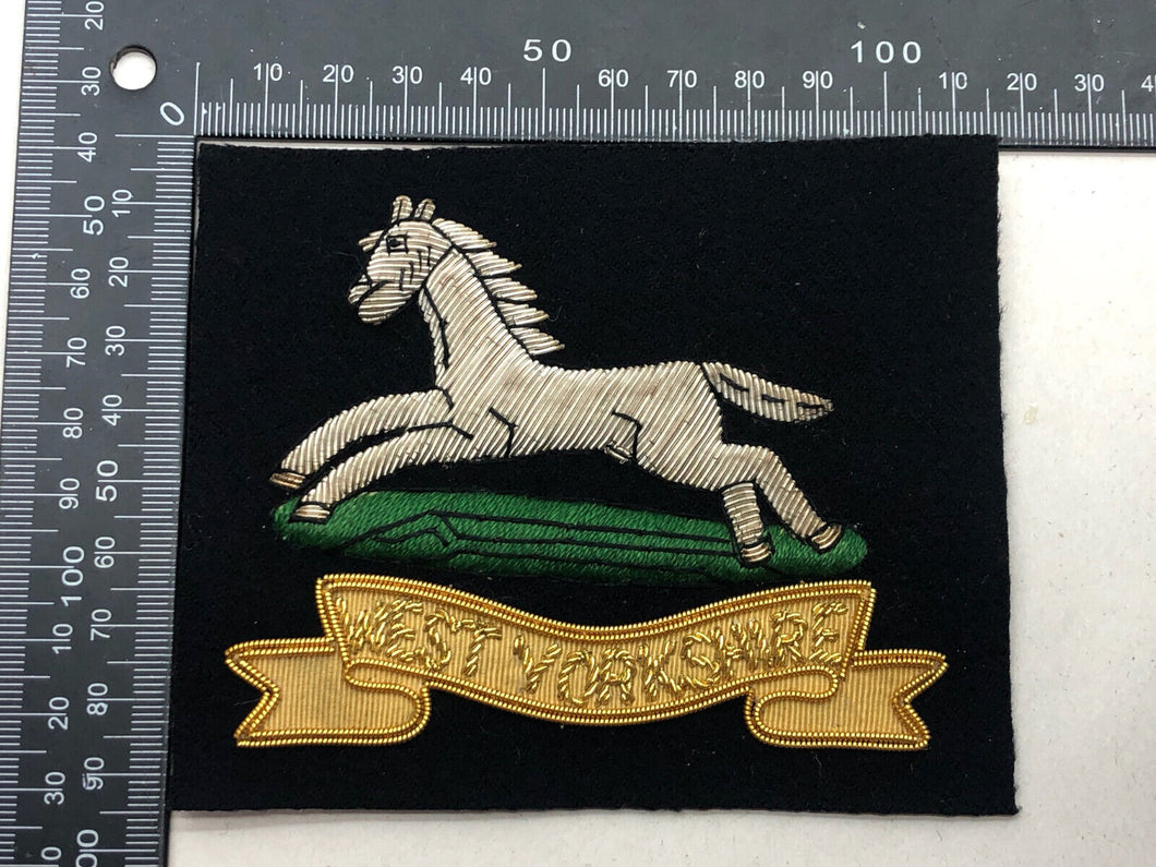 British Army Bullion Embroidered Blazer Badge - West Yorkshire Regiment