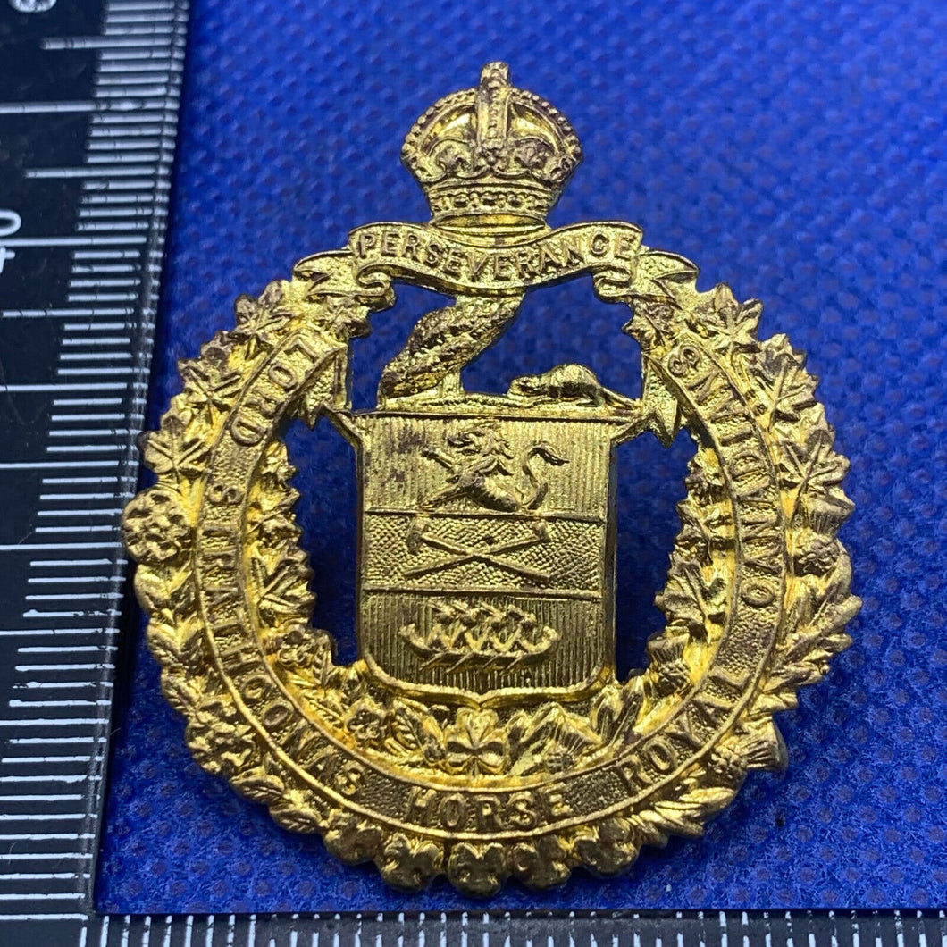 Original WW2 Canadian Army Lord Strathcona's Horse (Royal Canadians) Cap Badge