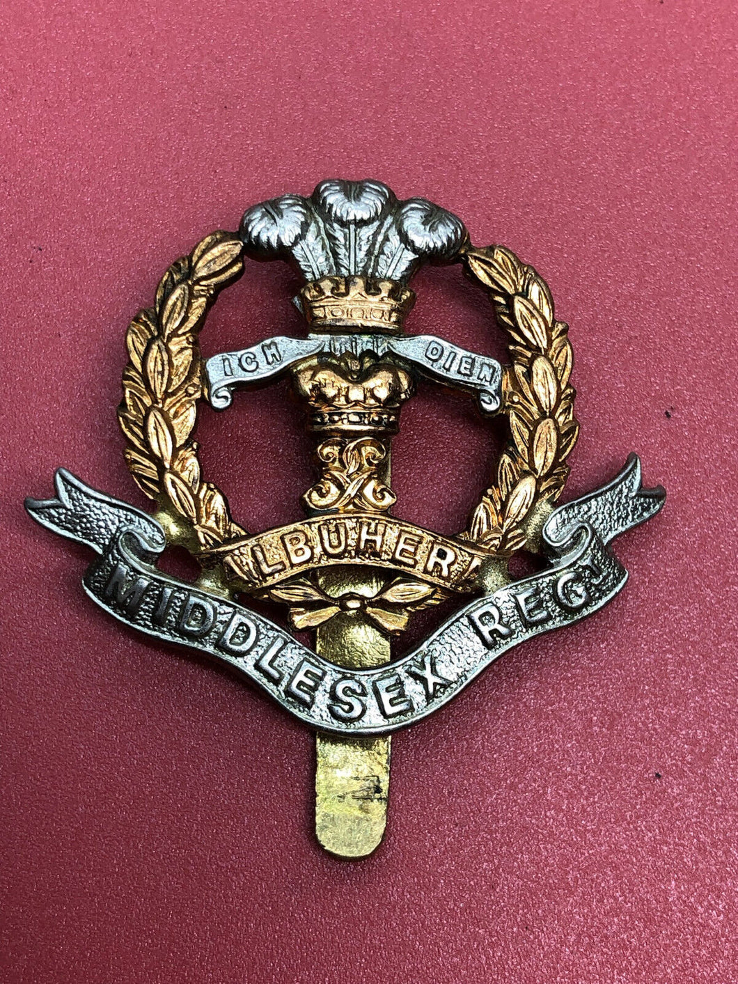 Original WW2 British Army Cap Badge - Middlesex Regiment