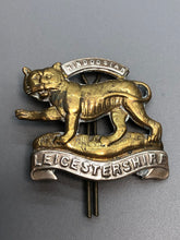 Load image into Gallery viewer, Original British Army WW2 Cap Badge - Leicestershire Regiment
