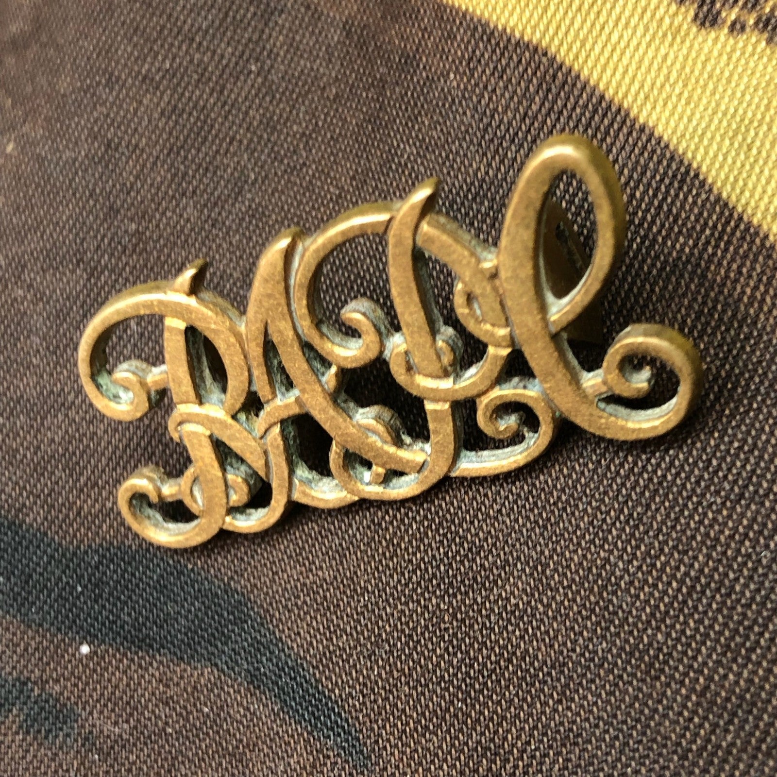 Genuine British Army WW1 Brass Shoulder Title - Royal Army Pay Corps RAPC - The Militaria Shop