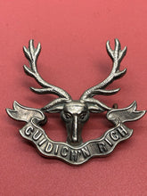 Load image into Gallery viewer, Original WW2 British Army Kings Crown Cap Badge - Seaforth Highlanders
