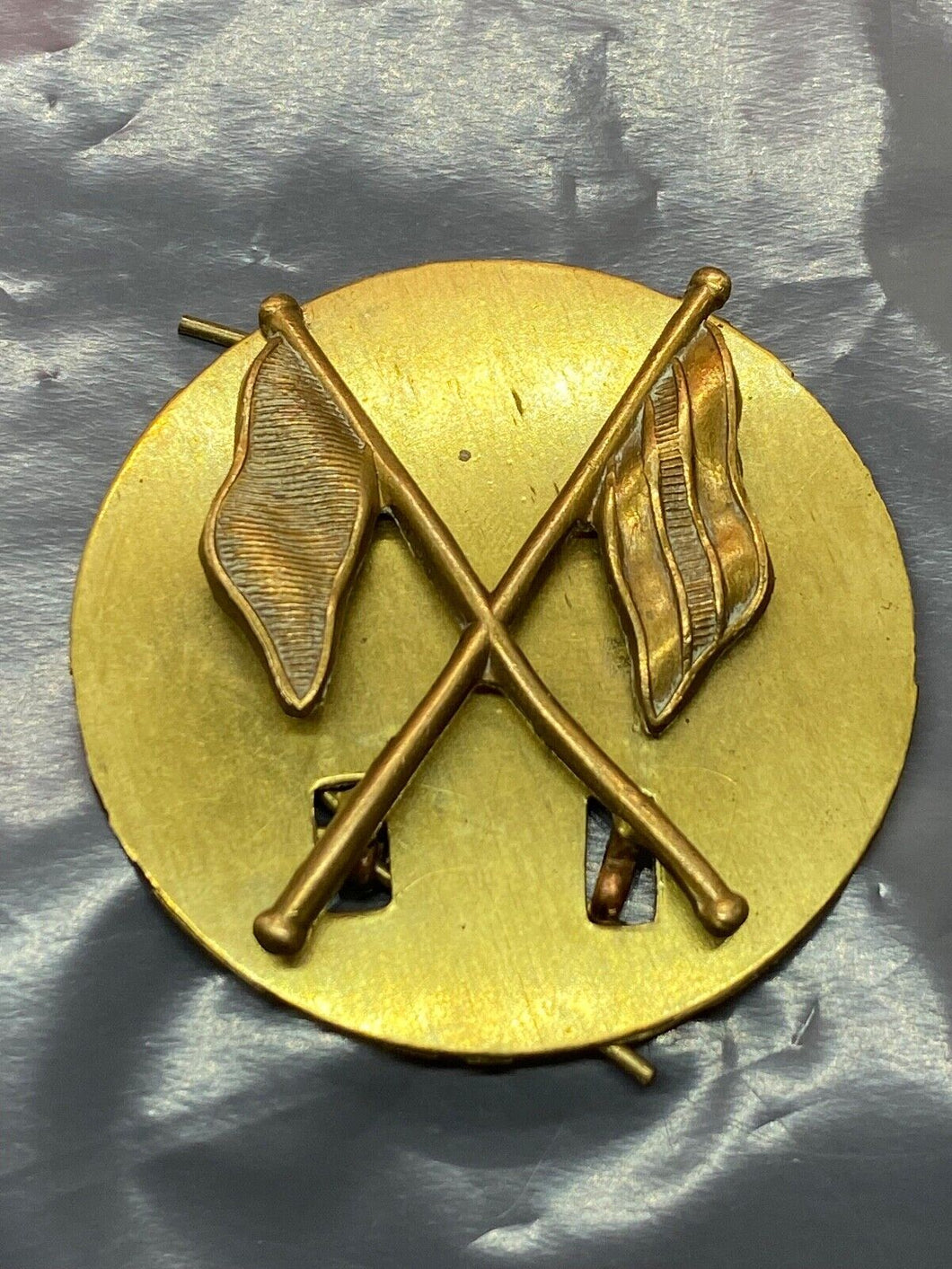 Original British Army WW1 / WW2 Signaller's Qualification Sleeve Badge & Backing