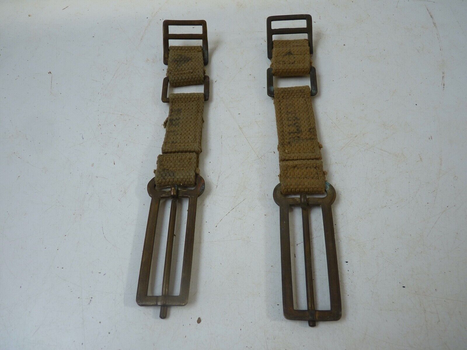 Genuine WW2 British Army 37 Pattern Webbing Brace Adaptors - Your choice of pair - The Militaria Shop