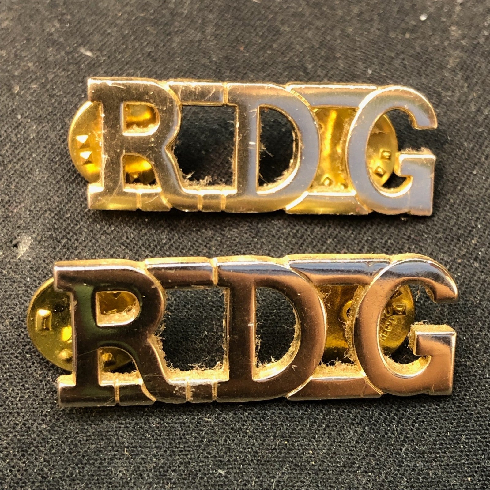 Original British Collar Badge Pair - Royal Dragoon Guards - The Militaria Shop