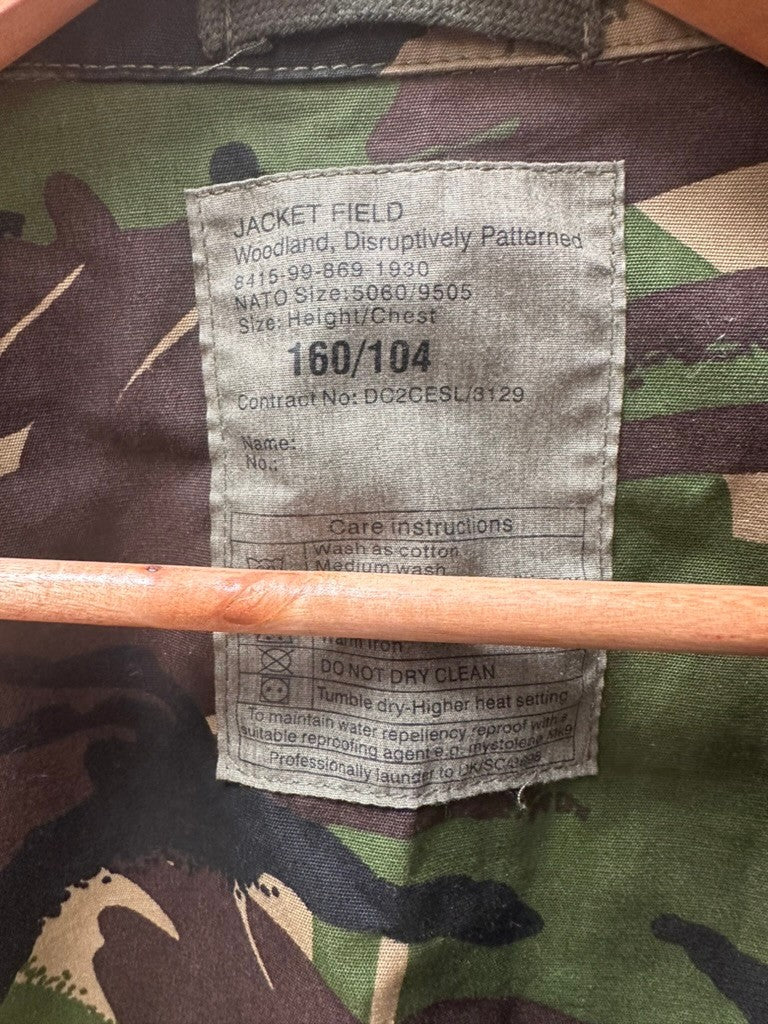 Genuine British Army DPM Camouflaged Combat Field Jacket - Size 160/104 - The Militaria Shop