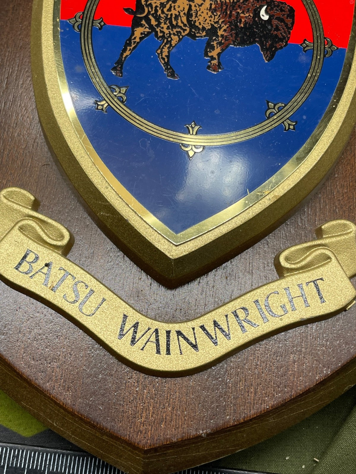 British Army Plaque to Major - 2nd in Command of Batsu Wainright - The Militaria Shop
