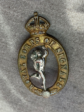 Load image into Gallery viewer, Original WW2 British Army Royal Corps of Signals Collar Badge
