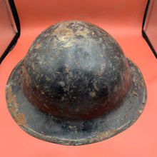 Load image into Gallery viewer, Original WW2 Mk1* British Army Brodie Combat Helmet &amp; Liner Set
