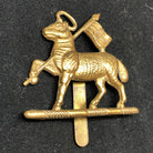 Genuine WW2 British Army Brass Cap Badge - Queen's Royal Regiment (West Surrey) - The Militaria Shop