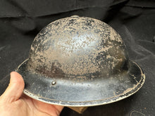 Load image into Gallery viewer, Original WW2 British Civil Defence Home Front Warden Helmet Complete
