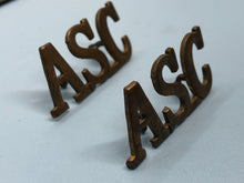 Load image into Gallery viewer, Original WW1 British Army Service Corps (A.S.C.) Shoulder Titles
