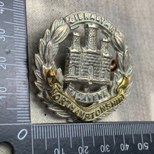 Load image into Gallery viewer, Original WW2 British Army Cap Badge - Northamptonshire Regiment
