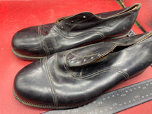 Load image into Gallery viewer, British Army Officer&#39;s Issue Black Leather Shoes. Bata Manufactured. Dated 1975.
