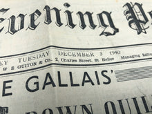 Lade das Bild in den Galerie-Viewer, Original WW2 British Newspaper Channel Islands Occupation Jersey - December 1940
