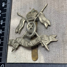 Load image into Gallery viewer, Original WW2 9th Queen&#39;s Royal Lancers British Army Cap Badge
