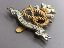 Load image into Gallery viewer, Original WW2 British Army North Stafford Regiment Cap Badge
