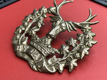 Load image into Gallery viewer, Original WW2 British Army Gordon Highlanders Scottish Regiment Cap Badge
