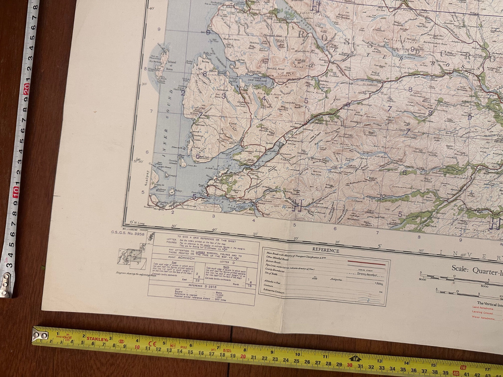 Original WW2 British Army RAF Navy Base Map of Scotland North - The Militaria Shop