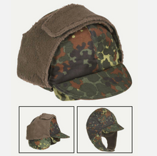 Lade das Bild in den Galerie-Viewer, Original German Army Surplus Flecktarn Camouflaged Cap with Neck Cover - Size 59
