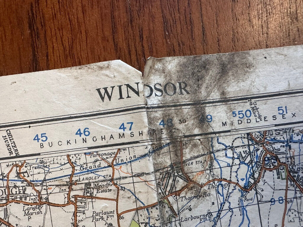 Original WW2 British Army OS Map of Great Britain - Windsor - The Militaria Shop