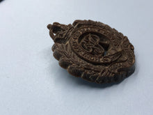 Load image into Gallery viewer, Original WW2 British Army Bakelite Economy Plastic Royal Engineers Cap Badge
