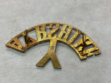 Load image into Gallery viewer, Original WW1 British Army Ayrshire Yeomanry Brass Shoulder Title
