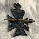Original British Army King’s Royal Rifle Corps KRRC Victorian Crown Cap Badge - The Militaria Shop