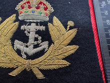 Load image into Gallery viewer, British Royal Navy Bullion Embroidered Blazer Badge -  Kings Crown
