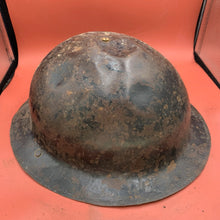 Load image into Gallery viewer, Original WW2 Mk1* British Army Brodie Combat Helmet &amp; Liner Set with Chinstrap
