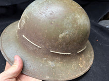 Load image into Gallery viewer, Original WW2 British Civil Defence Civillian Zuckerman Helmet - Size LARGE 1941
