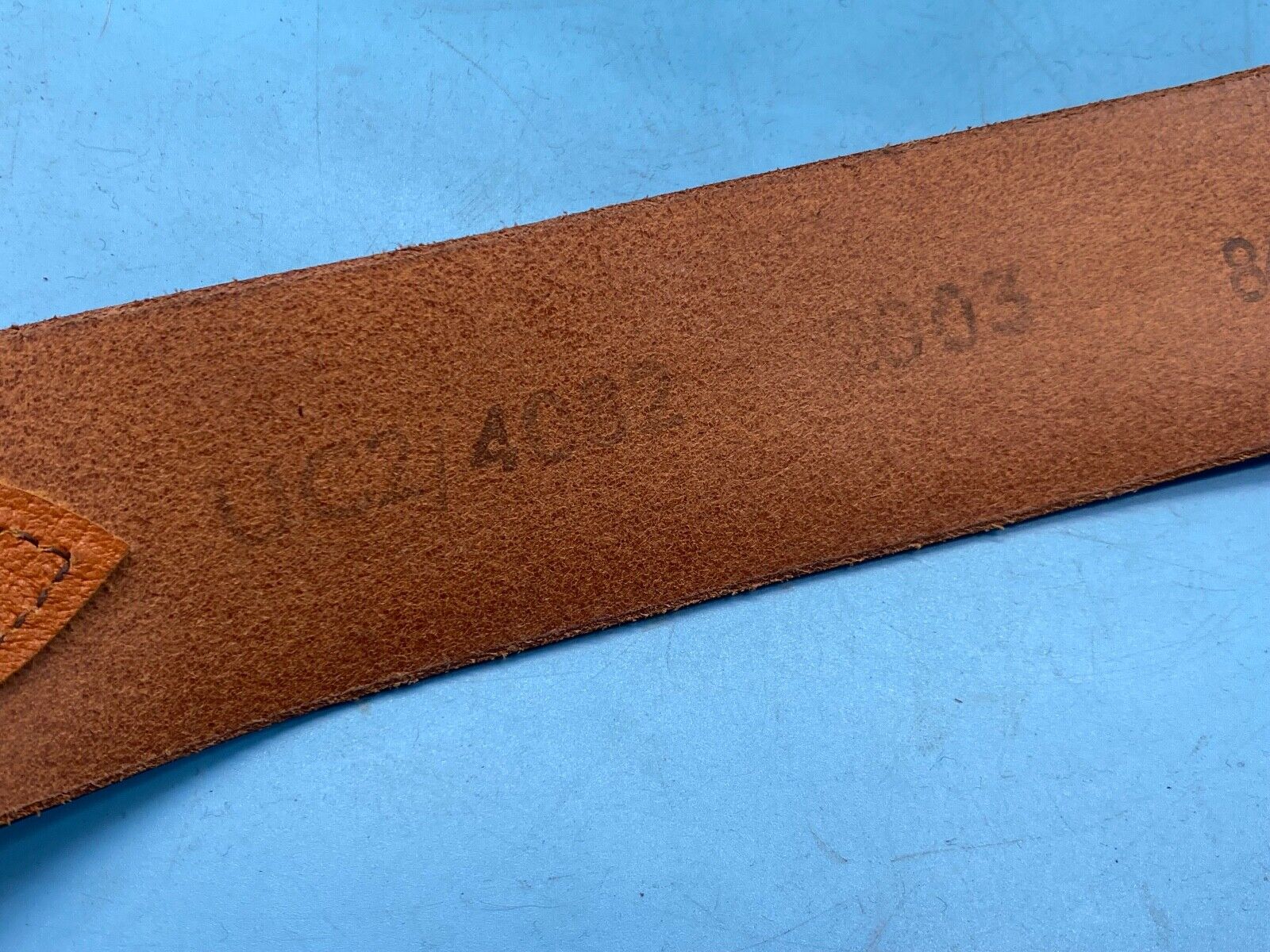 Original British Army Officer's Sam Browne Leather Belt - Approx 38" Waist - The Militaria Shop